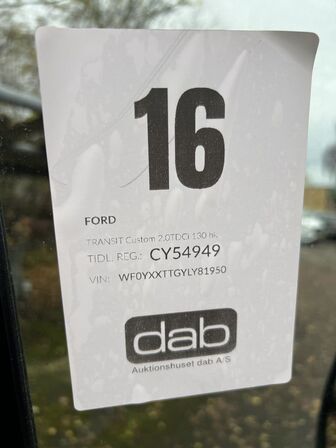 Varebil FORD TRANSIT Custom 2.0TDCi 130 hk