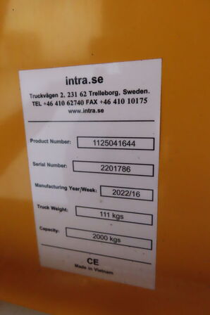 Palleløfter INTRA.SE 