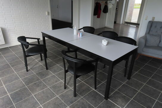 Bord inkl. 5 stk. stole 