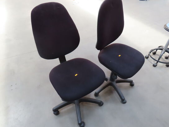 2 stk. Sorte kontorstole