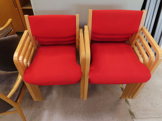 9 stk. stabelbare stole