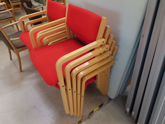 9 stk. stabelbare stole