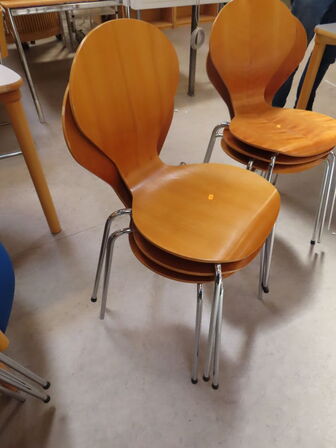 6 stk. stabelbare skalstole