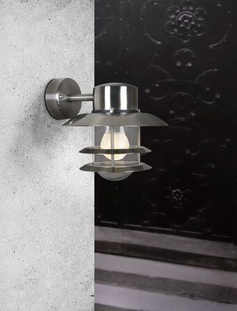 2 stk. nordlux copenhagen udendørs væglampe rustfrit stål(ubrugt)