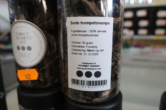 4 stk. tørret trompet hat