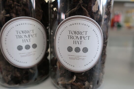 4 stk. tørret trompet hat