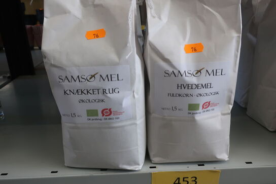 6 stk. hvedemel samt 2 stk. knækket rug SAMSØ MEL 