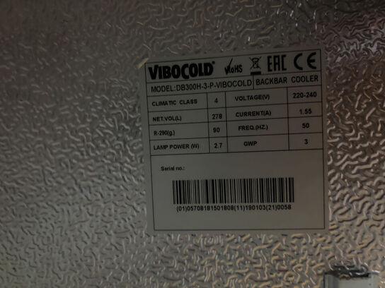 Backbar køleskab VIBOCOLD DB300H-3-P