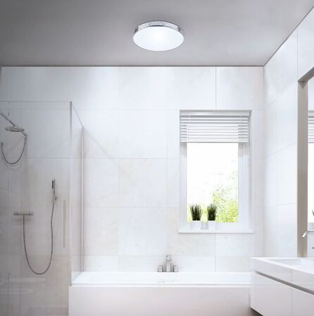 3 stk. briloner led plafond badeværelse ip44 krom 35,5 cm(ubrugt)