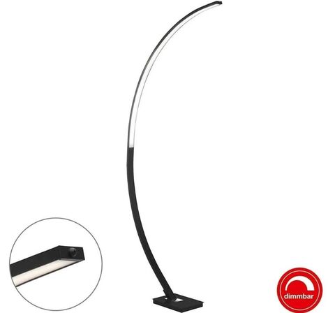 Briloner led touch gulvlampe sort 165 cm(ubrugt)
