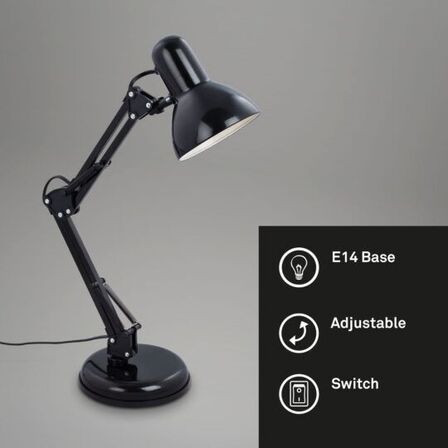 3 stk. Briloner bordlampe Ø15,5 cm, sort(ubrugt)