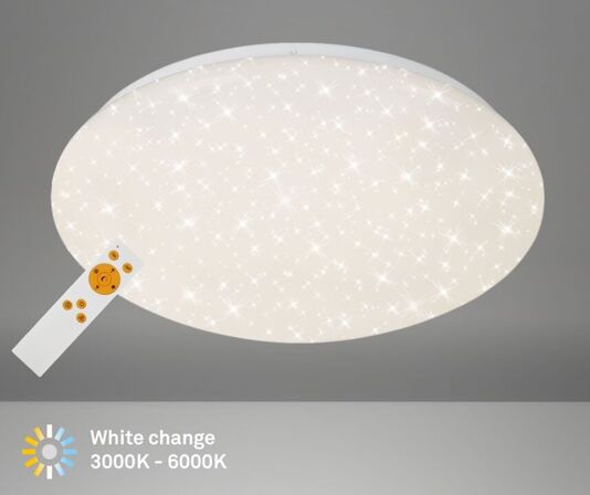 2 stk. briloner led slim panel 37,5 cm m. stjernehimmel hvid(ubrugt)