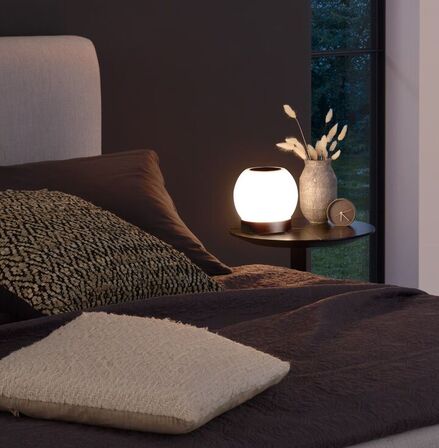 2 stk. briloner led batteridrevet bordlampe, ø16 cm, sort(ubrugt)