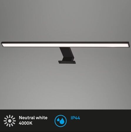 2 stk. briloner led spejllampe 60 cm sort(ubrugt)