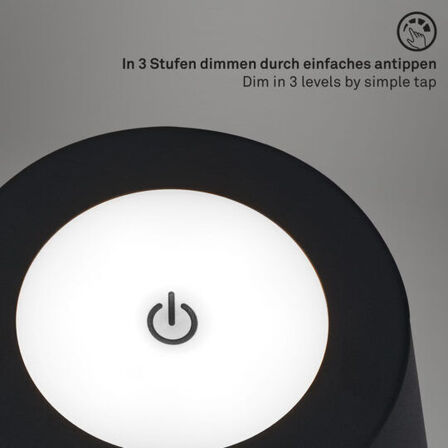 Briloner udendørs led batteri gulvlampe sort 130 cm(ubrugt)