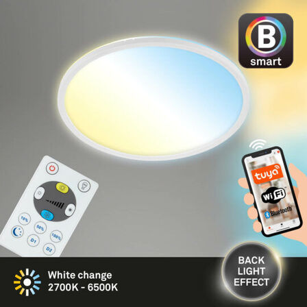 Briloner led slim panel app/wifi m. remote hvid ø 29 cm(ubrugt)