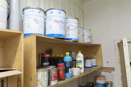 Indhold i rum af diverse maling
