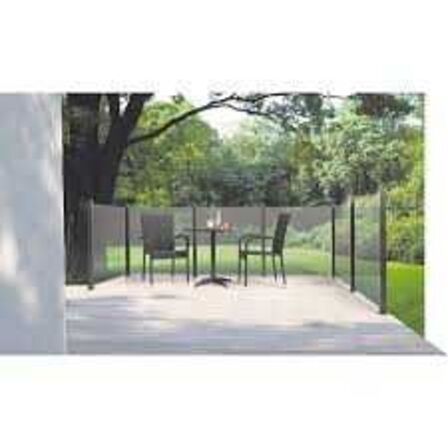 3 stk Nordic glashegn til alu stolper H: 100 x B: 100 cm klar glas