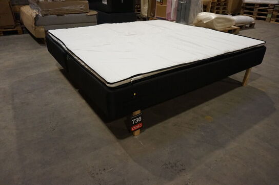 Huma Premium boxmadrasseng 180x200 cm med træben og topmadras 