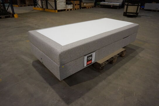 Nordisk fjer B90 seng med opbevaring 90x200 cm Lysegrå 