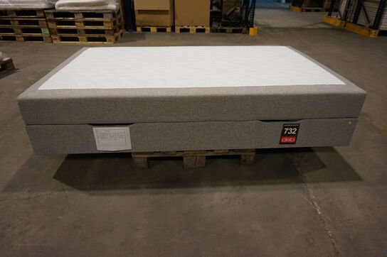 Nordisk fjer B90 seng med opbevaring 120x200 cm Lysegrå 