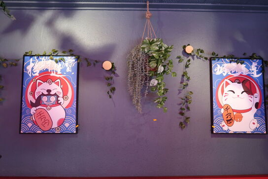 2 stk. plakater samt div. Blomster