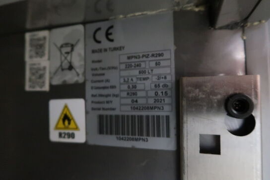 Kølebord FRENOX MPN3-PIZ-R290 med kølevitrine