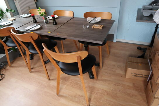 3 stk. borde med 6 stk. stole