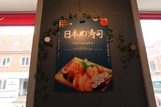 Vase med div. Kunstige blomster div. Plakater m.m.