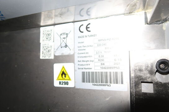 Kølebord FRENOX MPN3-PIZ-R290 med kølevitrine