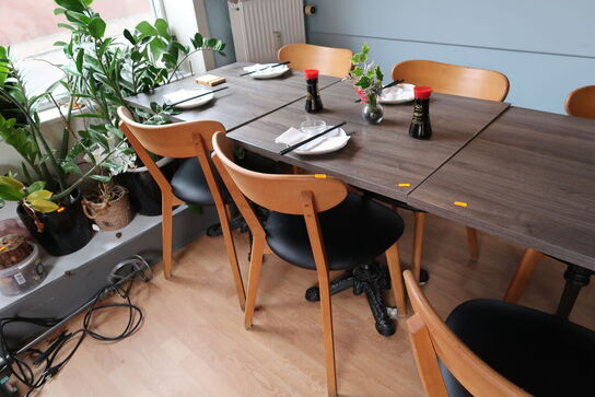 3 stk. borde med 6 stk. stole