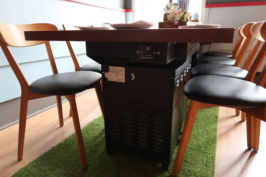 Bord med indbygget grill HNTAI ROASTER med 4 stk. stole