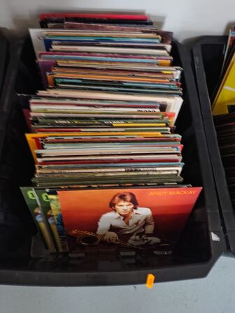 Tre kasser LP'er