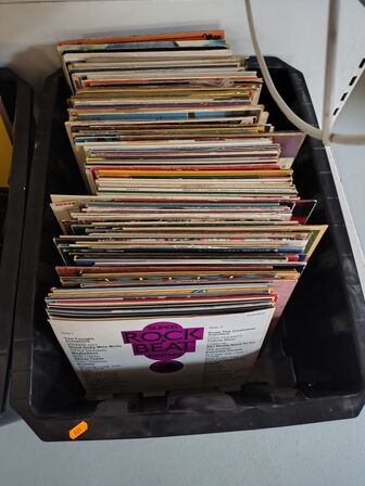 Tre kasser LP'er