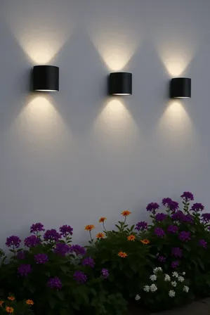 4 stk. wofi zino udendørs led væglampe sort up og down(ubrugt)
