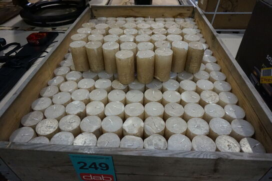 ca. 200 stk Windsor rustikt bloklys 7x12 cm B-Sortering 