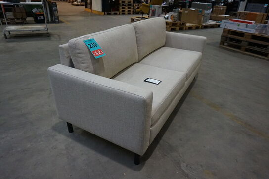 Nebraska/Inge 2,5 pers sofa beige med sorte træben 