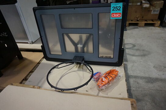 My Hood - Basketkurv på plade med vægbeslag - Inklusiv bold 