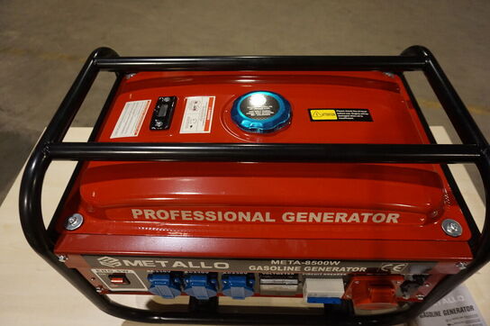 Metallo Meta-8500W luftkølet professionel benzingenerator