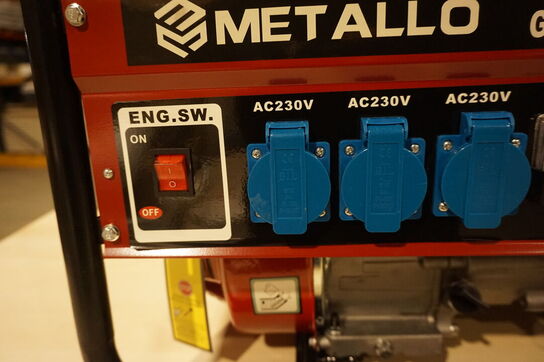 Metallo Meta-8500W luftkølet professionel benzingenerator