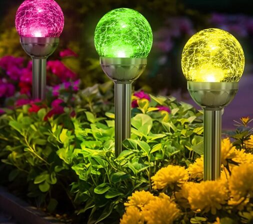 48 stk. grundig solcelle lampe m. farve skifte led ip44 34 cm(ubrugt)