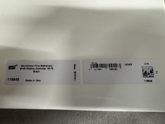 2 stk. Weekly calender 18-19 MONTBLANC BLACK