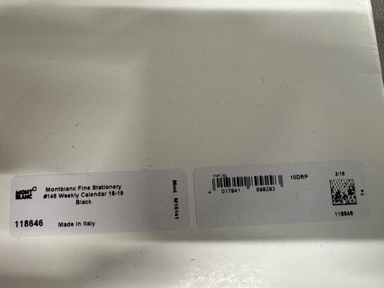 1 stk. Weekly calender 18-19 MONTBLANC BLACK