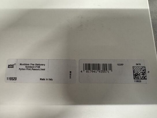 4 stk.  Notebook MONTBLANC PYTHON PRINT, PEACOOK