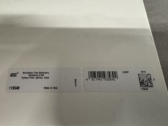 1 stk. Notebook  MONTBLANC PYTHON PRINT, SAFFRON
