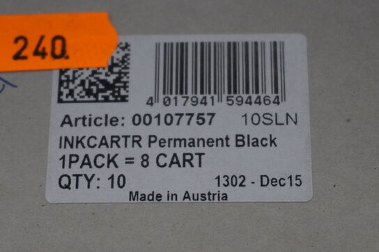 Kasse med div. MONT BLANC blæk