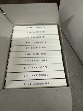 6 kasser m. Blækpatroner MONTBLANC BLUE PERMANENT