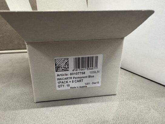 6 kasser m. Blækpatroner MONTBLANC BLUE PERMANENT