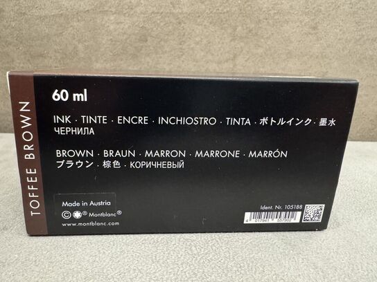 4 stk. 60ml blæk MONTBLANC TOFFEE BROWN