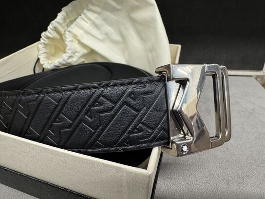 Læderbelte MONTBLANC DARK BROWN 35 MM.